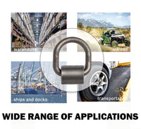 (6) 1/2" D Ring Weld-On Flatbed Truck Trailer Ratchet Strap Cargo Tie Down Ring