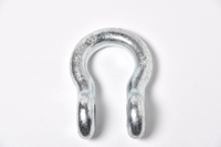 4x 7/8" Bow Shackle D-Ring Zinc Plated w Black 1" Clevis Screw Pin 14000 lbs.