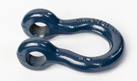 4x 7/8" Bow Shackle D-Ring BLUE w Zinc Plated Clevis Screw Pin 14000 lbs