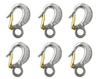 6 pack Sling Hook With Safety Latch  2 Ton WLL New Rigging Pulley Heavy Duty