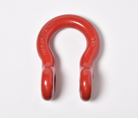 Red 7/8" 6.5T Clevis Screw Pin Anchor Bow Shackle D-Ring Nickel Pin 14000 lbs