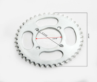 Sprocket drive gear chain wheel #420 41T 4 hole w Free ratchet Hub 1/2" adapter