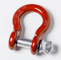 Red 7/8" 6.5T Clevis Screw Pin Anchor Bow Shackle D-Ring Nickel Pin 14000 lbs