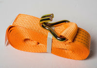 6x 2"x27' 11000lb 5T Ratchet Strap J Hook Heavy Duty Tie Down f Cargo RV 2x27