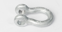 7/8" D Ring Bow Shackle Screw w Black Pin Clevis Rigging Jeep Towing 6.5 Ton New