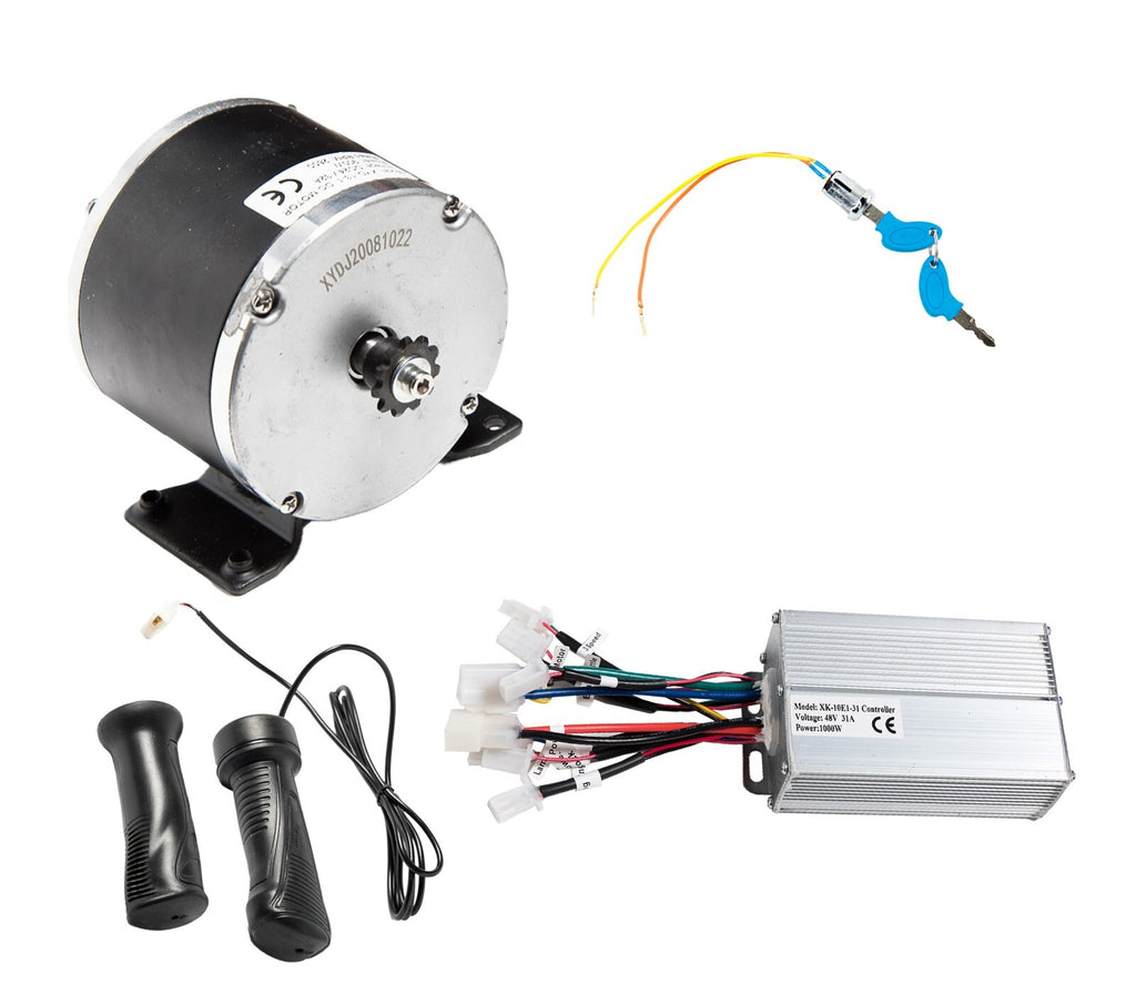 Electric Kart Motor Overvolt Kit Currie base 48V 900W Controller Throttle & key