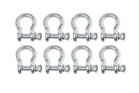 8 Pack 5/8" Galvanized Bow Shackle D-Ring w 3/4" Clevis Screw Pin WLL 7000 lbs