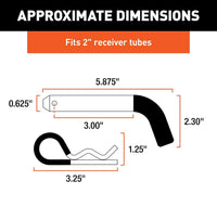 x10 5/8" Trailer Hitch Pin & Clip for 2" Receiver Heavy Duty Tow Towing Capacity