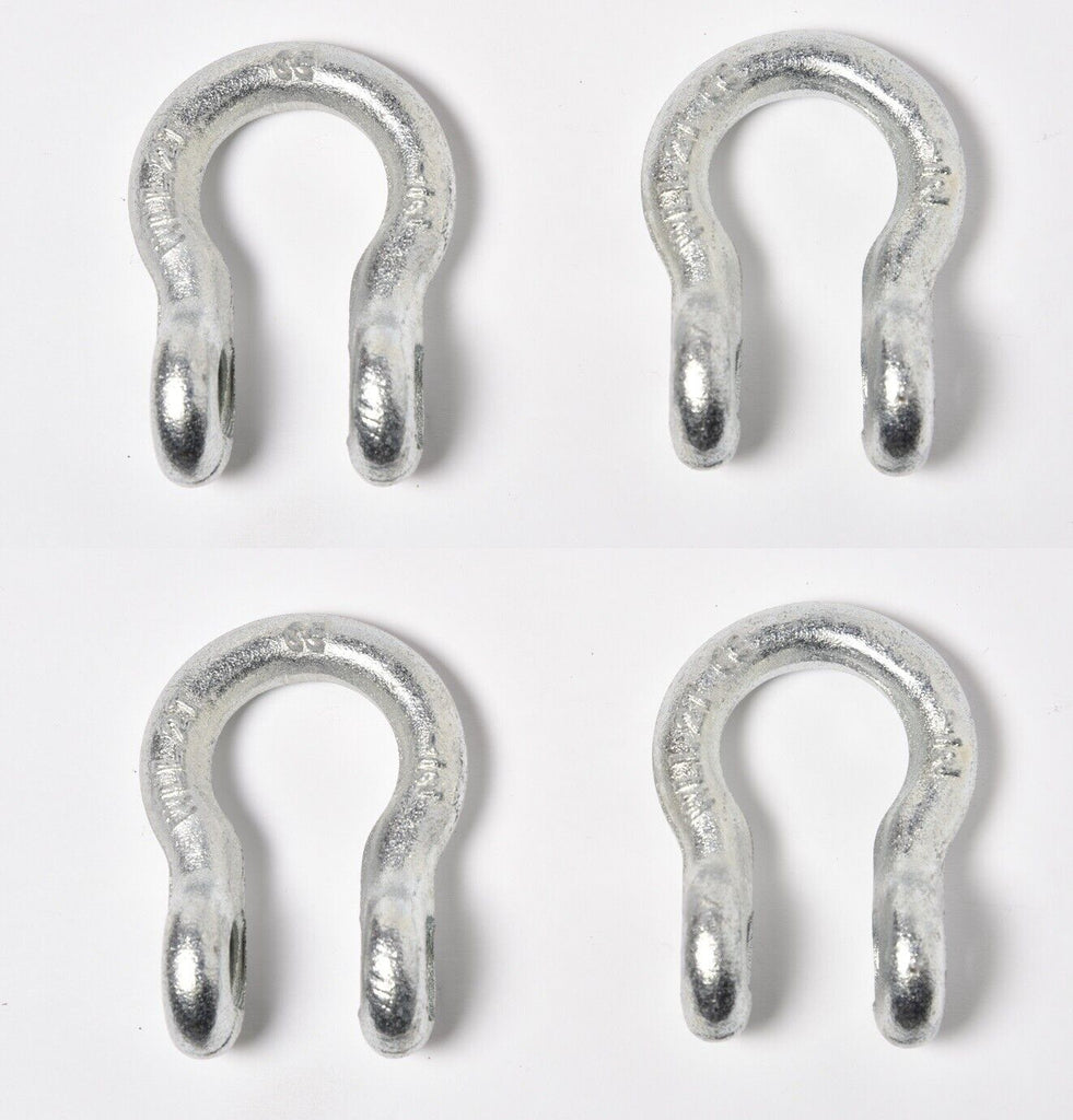 4x 1/2" Bow Shackle D-Ring w Clevis Screw Pin Anchor 2 TON 4400 lbs capacity