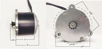 Electric Kart Motor Overvolt Currie Face 36V 900W+ Controller Foot Pedal Keylock
