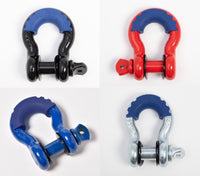 Bow Shackle 3/4" w Blue Plastic Anti Noise Vibration Protector Screw Pin 10500LB