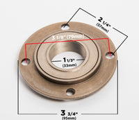 Free wheel threaded Large Size w hub adapter f 1" shaft axle  4 holes