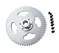 Sprocket Axle Shaft Hub #35 3/8" Pitch 58T 6 hole fix Drive w 1/2" keyed Adapter