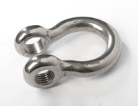2(Two) 1/2" Marine Bow Shackle Clevis DRing 316 Stainless Steel Sailboat Rigging