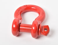2 (Two) Premium RED D-Ring 3/4" Bow Shackle Screw Pin 10500 LB Capacity Jeep CJ
