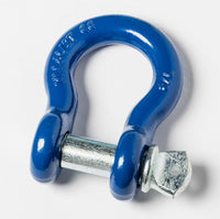 Blue 7/8" 6.5T Clevis Screw Pin Anchor Bow Shackle D-Ring Nickel Pin 14000 lbs