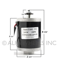 Electric Motor (4) 100W watt 24V Volt  MY6812 scooter bike go-kart minibike 11T