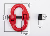 2x Chain Coupling Link 3/8" G80 grade 80 Hammer Lock Connector 7100lb Hammerlink