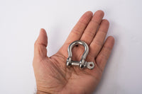 4 pack Marine Bow Shackle 5mm 3/16" Stainless Steel 316 DRing Boat Sail Rigging
