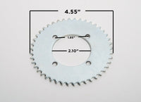 T8F 8mm 44T 4 hole Sprocket chain drive gear+Free wheel f rear wheel Scooter DIY