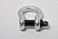 (2) 3/4" Bow Shackle BLACK Screw Pin Red Plastic noise reducer Protector Jeep CJ