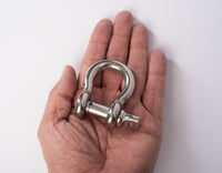 4 pcs 3/8" Anchor Shackle D Clevis Bow Ring 316 Stainless Steel Sailboat Rigging