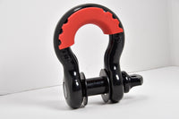 3/4" BLACK DRing Bow Shackle Pin 10500LB Red Isolator Washers Noise Reduction