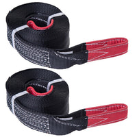 Pair (2) - Tow Strap 30ft 3" Recovery Rescue 6.5T 14000 LB Winch Heavy Duty 3x30