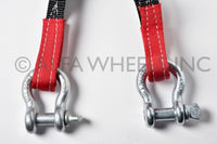 Two 2" 4 TON Recovery Tow Strap 20 ft w D Rings winch sling off-road ATV snatch