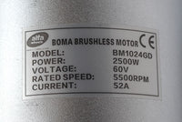 Electric Motor 2500W 60V Brushless BLDC BOMA BM1024 T8F GoKart Scooter Trike ATV