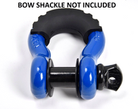 2x D-Ring Black Bow Shackle Isolator Jeep Towing Off Road 3/4" SILENCER No Noise