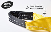 4x Tow Strap 30ft Winch Recovery Tree saver 3x30 3" 20000 lbs 9Ton OffRoad Snow