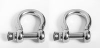 4x 6mm 1/4" Marine Bow Shackle Clevis 316 Stainless Steel Boat Rigging Paracord