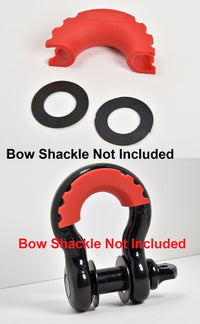 D-Ring Red Bow Shackle Isolator Jeep Towing Off Road 3/4" SILENCER Anti-Noise