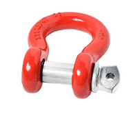 RED D-Ring 3/4" Bow Shackle w 7/8" Galvanized Screw Pin 10500 LB Capacity Jeep