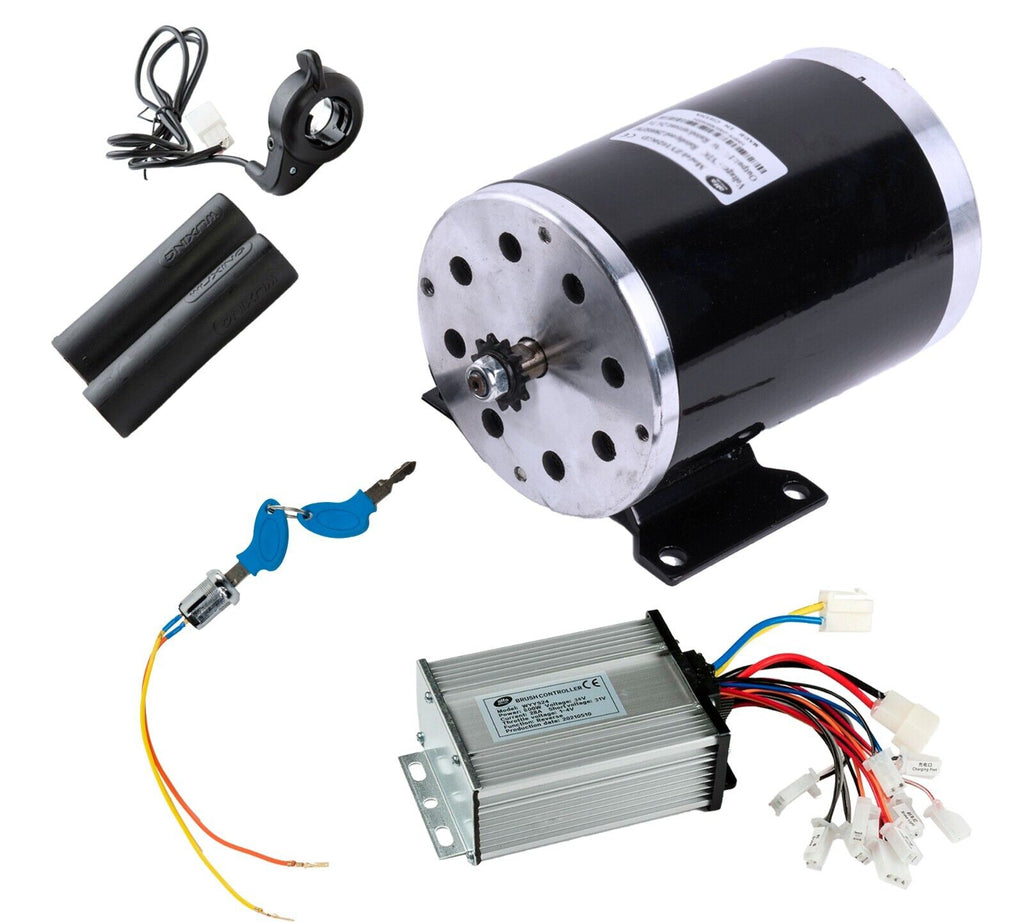 800W 36V electric motor kit w base, control w Reverse, key lock & Thumb Throttle
