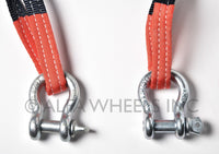 Two 2" 4 TON Recovery Tow Strap 20 ft w D Rings winch sling off-road ATV snatch