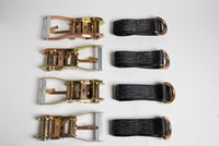 12pc Lasso Wheel Tow Truck Tie Down Axle Strap Ratchet J Finger Hook Tire Black