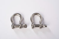 4 pcs 3/8" Anchor Shackle D Clevis Bow Ring 316 Stainless Steel Sailboat Rigging