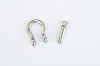 50x 6mm 1/4" Marine Bow Shackle DRing 304 Stainless Steel Boat Rigging Paracord