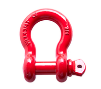 Premium RED D-Ring 3/4" Bow Shackle w 7/8" Screw Pin 10500 LB Capacity Jeep CJ