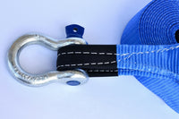 3" 26000lbs 3x20 12T Tow Strap 30ft winch off-road snatch recovery+Bow Shackles