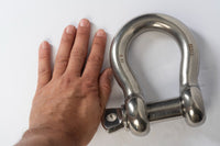 2x 1" Marine Boat Yacht Bow Shackle Clevis DRing 316 Stainless Steel Rigging