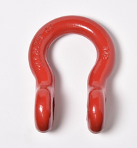 4x 7/8" Bow Shackle D-Ring RED w Zinc Plated 1" Clevis Screw Pin 14000 lbs