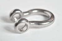 4x 6mm 1/4" Marine Bow Shackle Clevis 316 Stainless Steel Boat Rigging Paracord