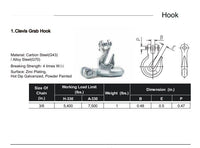 2x 20ft Transport Tow Chain 3/8" Grade G70 Tie Down Binder G7+ End Hooks Rigging