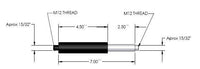 2 Lambo Door Gas Shocks Strut M12 1000LBS 7.8'' Length Vertical Replacement Door