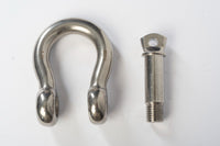 2x 1" Marine Boat Yacht Bow Shackle Clevis DRing 316 Stainless Steel Rigging