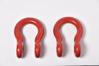 2x Tow Straps+Bow Shackles Winch Rig 3" 9Ton 3x10 ft Red Pin Tree Saver Recovery