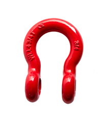RED D-Ring 3/4" Bow Shackle w 7/8" Galvanized Screw Pin 10500 LB Capacity Jeep